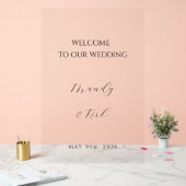 Minimalist Wedding Welcome Sign | Custom Modern  アクリルサイン (ウェディング)
