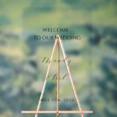 Minimalist Wedding Welcome Sign | Custom Modern  アクリルサイン (ニュートラル)