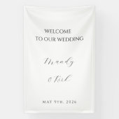 Minimalist Wedding Welcome Sign | Custom Modern  横断幕 (縦)