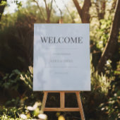 Minimalist Wedding Welcome Sign | Dusky Blue ポスター