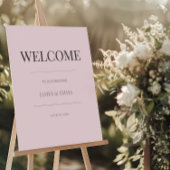 Minimalist Wedding Welcome Sign Dusky Rose  ポスター
