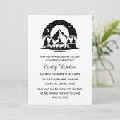 Minimalist Weekend Camping Bachelorette Party 招待状 (スタンド正面)