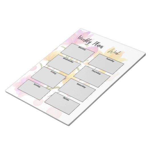 minimalist weekly plans ノートパッド (アングル)