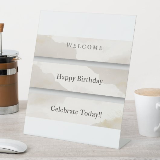 Minimalist Welcome & Celebration Banner | Modern 台座サイン (インサイチュ)