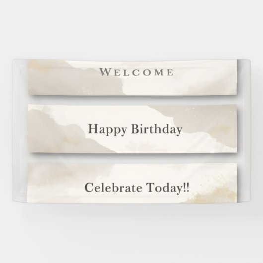 Minimalist Welcome & Celebration Banner | Modern 横断幕 (横)