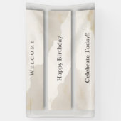 Minimalist Welcome & Celebration Banner | Modern 横断幕 (縦)