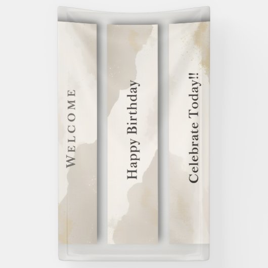 Minimalist Welcome & Celebration Banner | Modern 横断幕 (縦)
