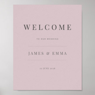 Minimalist Welcome Sign | Dusky Rose ポスター