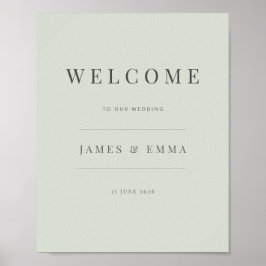 Minimalist Welcome Sign | Pale Sage ポスター