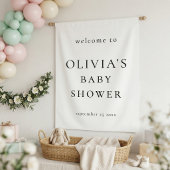 Minimalist Welcome to Baby Shower Fabric Sign タペストリー
