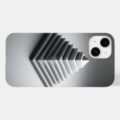 Minimalist White 3D Pyramid Phone Case - Modern Case-Mate iPhoneケース (裏面 (横))