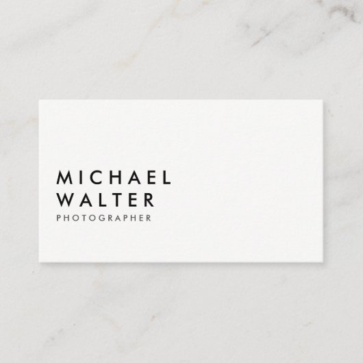 Minimalist White and Black 名刺 (正面)