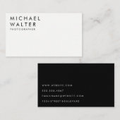 Minimalist White and Black 名刺 (正面/裏面)