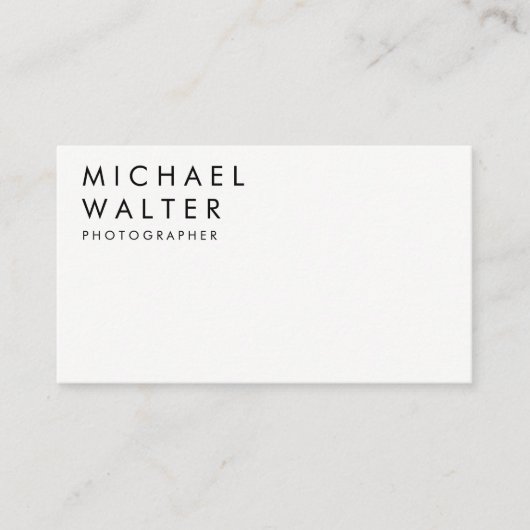 Minimalist White and Black 名刺 (正面)