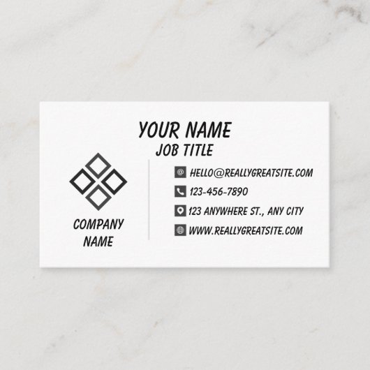 Minimalist White and Black Professional Business C 名刺 (正面)