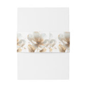 Minimalist White and Gold Wedding  招待状ベリーバンド (裏面例)