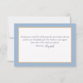 Minimalist White Anemone Bridal Shower Thank You サンキューカード (裏面)