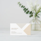 Minimalist white beige modern professional smart 名刺 (スタンド正面)