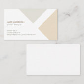 Minimalist white beige modern professional smart 名刺 (正面/裏面)