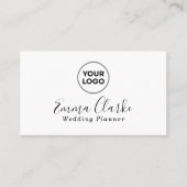 Minimalist White Black Scan Code Business Card 名刺 (正面)