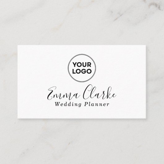 Minimalist White Black Scan Code Business Card 名刺 (正面)