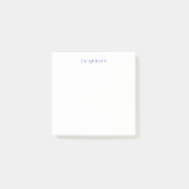 Minimalist White Blue Plain Elegant Modern Name ポストイット (正面)
