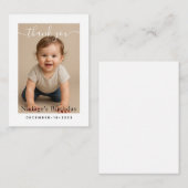 Minimalist White Border Birthday Dinner Photo ノートカード (正面/裏面)