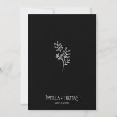 Minimalist White branches and Leaves for Wedding 招待状 (正面)