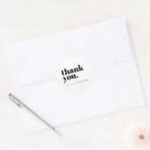 Minimalist White Business Customer Thank You ラウンドシール (封筒)