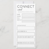 Minimalist White Church Connection Card 招待状 (裏面)