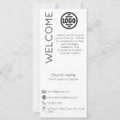 Minimalist White Church Connection Card 招待状 (正面)