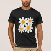 Minimalist White Daisy Flowers Tシャツ (正面)