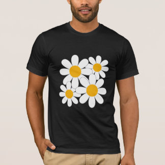 Minimalist White Daisy Flowers Tシャツ