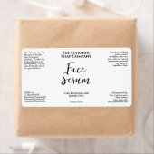 Minimalist White Dropper Bottle Label ラベル (インサイチュ)