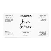 Minimalist White Dropper Bottle Label ラベル (正面)