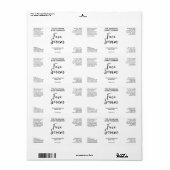 Minimalist White Dropper Bottle Label ラベル (フルシート)