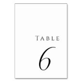Minimalist White Elegant Wedding  テーブルナンバー (正面)