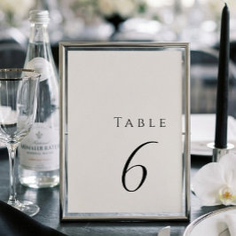Minimalist White Elegant Wedding  テーブルナンバー