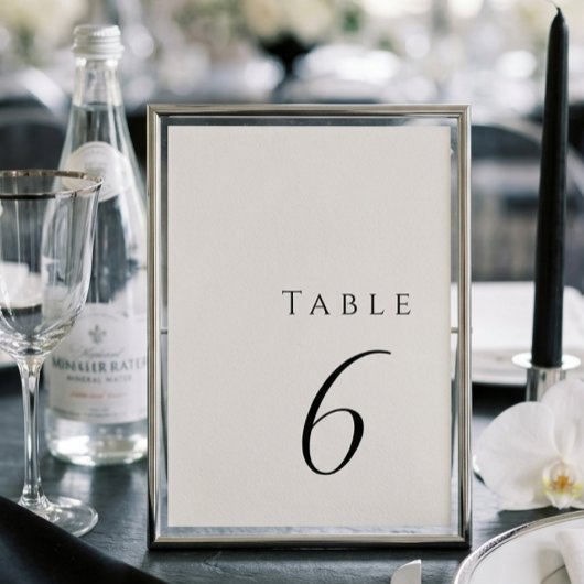 Minimalist White Elegant Wedding  テーブルナンバー