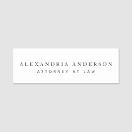 Minimalist White Lawyer Professional 名札