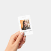 Minimalist White Lawyer Professional ID Photo バッジ (Handheld)