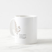Minimalist White mug with Peace Quote – Elegant  コーヒーマグカップ (正面左)