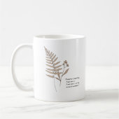 Minimalist White mug with Peace Quote – Elegant  コーヒーマグカップ (左)