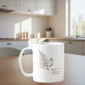 Minimalist White mug with Peace Quote – Elegant  コーヒーマグカップ