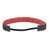 MINIMALIST WHITE ONE LETTER MONOGRAM NAME BLACK  アスレチックヘッドバンド (裏面)