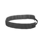 MINIMALIST WHITE ONE LETTER MONOGRAM NAME BLACK  アスレチックヘッドバンド (右)