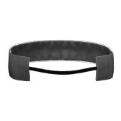 MINIMALIST WHITE ONE LETTER MONOGRAM NAME BLACK  アスレチックヘッドバンド (裏面)