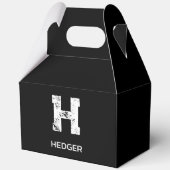 MINIMALIST WHITE ONE LETTER MONOGRAM NAME BLACK  フェイバーボックス (裏面)