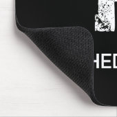 MINIMALIST WHITE ONE LETTER MONOGRAM NAME BLACK  マウスパッド (コーナー)