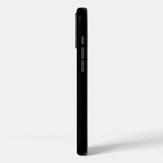 MINIMALIST WHITE ONE LETTER MONOGRAM NAME BLACK Case-Mate iPhoneケース (裏面 / 左)